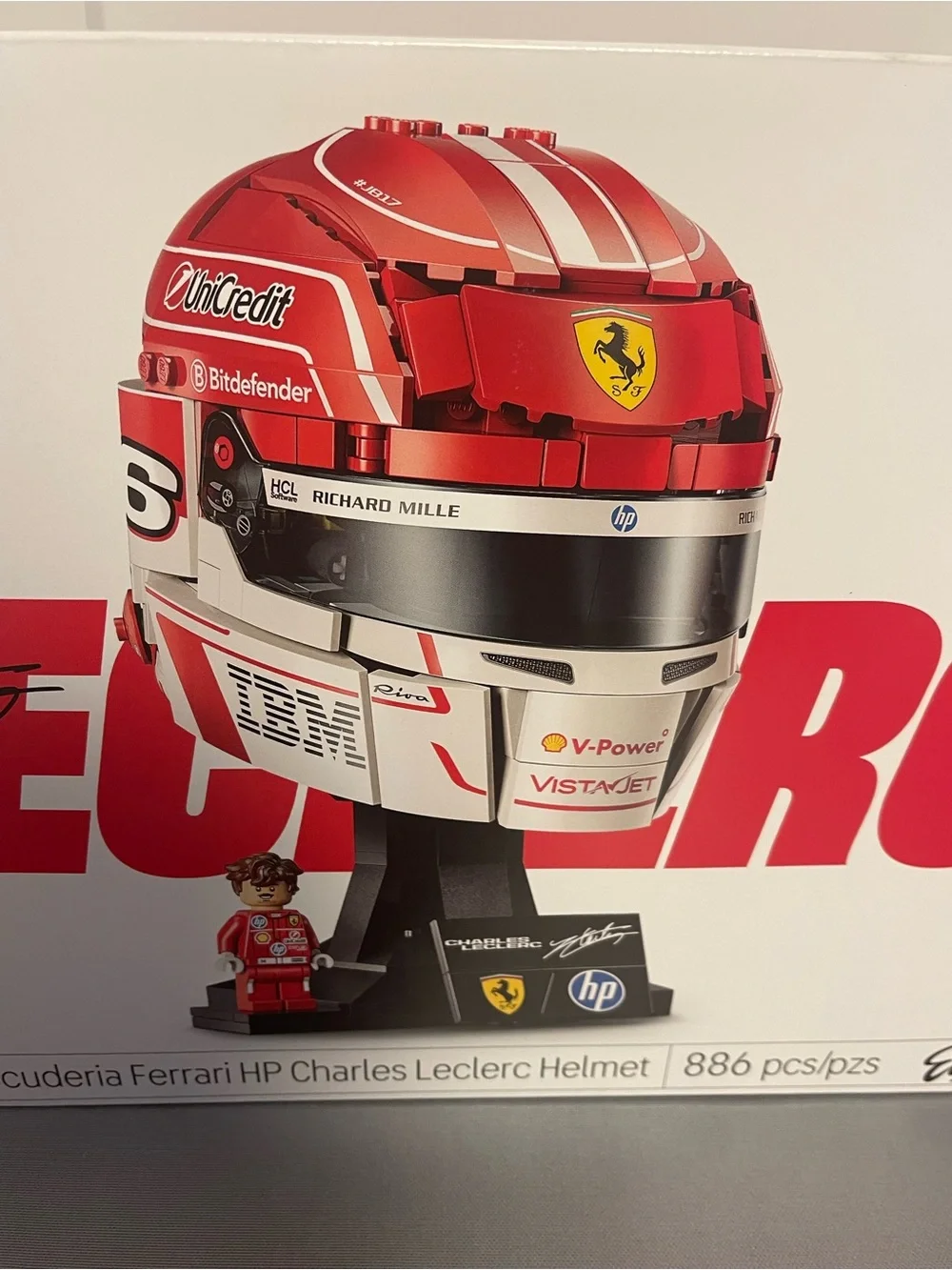 LEGO Editions Vehicles Scuderia Ferrari HP Charles Leclerc Helmet 43014 886Pcs